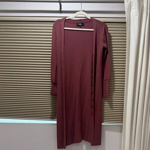 Lulu's Burgundy Long Cardigan